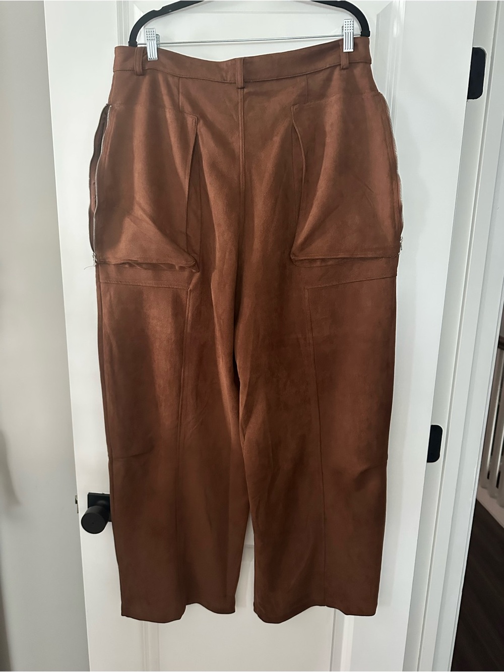 Fashion Nova Brown Wide-Leg Trousers - 1X